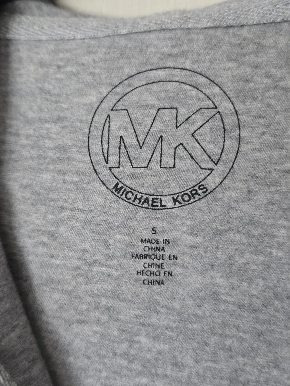 Michael Kors Gray Full Zip Casual Lounge Logo Hoodie Jacket - Size Small